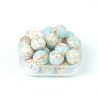 100Pcs Natural Stone 6mm Azure Imperial Jasper Round Loose Gemstone Energy Healing Beads Hole Size 1mm DIY Smooth Beads for Bracelet Necklace Earrings Jewelry Making - color: Azure Imperial Jasper, size: 6mm