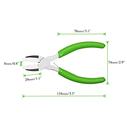 5 Inches Double Nylon Jaw Pliers Flat Nose Pliers for Jewelry Making with 2 Replacement Nylon Jaws Parallel Plier Soft Jaw Plier Jewelry Making Tools for Beading Wire Shaping DIY Hobby - style: 5-Inch Nylon Jaw Pliers