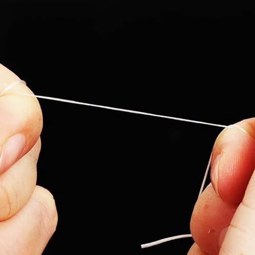 Bracelet String，1mm Elastic String 100m/328ft Elastic Cord Crystal Stretch Bead String Cord for Bracelet, Beading and Jewelry Making(2 Pack) - style: White/100m&328ft