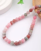 Natural Stone Beads 8mm Polished Round Smooth Gemstone Beads for Jewelry Making Supplies 15 Inch(45 Beads) (Alashan) - color: Alashan-45pcs