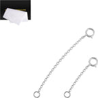 Necklace Extender Silver, 925 Sterling Silver Necklace Extender Chain Bracelet Anklet Jewelry Extensions for Women, 2 Piece Set (1, 2 Inches) - color: Silver, size: 1 2 inch