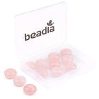BEADIA Natural Rose Quartz Crystal Rondelle Stone with Large Hole (5.5mm) Loose Semi Gemstone Beads for Jewelry Making 14mmx7.5mm 12pcs - color: Rose Quartz, size: 14mm x 7.5mm