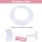 1 Roll Nylon Memory Wire 32.8 Yard Round Clear Plastic Wire White Boning Roll Clear Memory Brim Lines Crinoline Boning for Bridal Dress Hat Brims Jewelry Making Diameter:2.5mm - size: 2.5mm