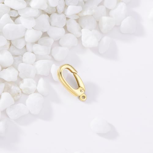 14K Gold Jewelry Clasp Necklace Extender Clasp Bracelet Extension Connector for DIY Necklace Bracelet Anklet Jewelry Making (Style 14) - size: Style 14-Yellow