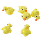 10 Pcs Duck Lampwork Beads Pendants 15X15mm Cartoon Animal Loose Beads for Necklace Bracelet DIY Jewelry Making