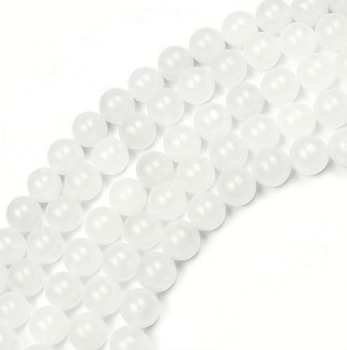MJDCB Beads for Energy Bracelets Yoga Bracelet DIY Bracelet Natural Stone Beads White Jade 38 Pieces, 10mm - color: White Jade, size: 10mm