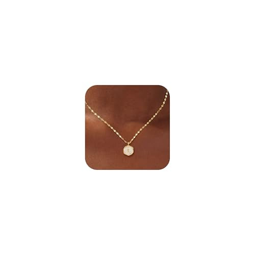 Mothers Day Gifts for Mom Cross Necklace for Women Dainty 14K Gold Plated Cross Coin Necklace Simple Round Disc Pendant Minimalist Cute Charm Everyday Religious Jewelry Gifts - style: sequin chain
