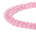 BEADNOVA 4mm Natural Rose Quartz Gemstone Round Loose Beads for Jewelry Making (90-92pcs) - color: 22) Rose Quartz Round Beads, size: 4mm