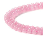 BEADNOVA 4mm Natural Rose Quartz Gemstone Round Loose Beads for Jewelry Making (90-92pcs) - color: 22) Rose Quartz Round Beads, size: 4mm