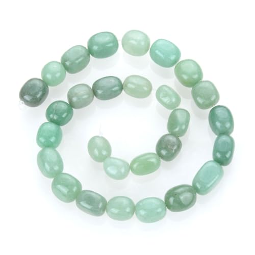 Adabele 15 Inch Natural Green Aventurine Gemstone Tumbled Round Nugget Loose Beads 10mm-13mm Gem Stone Spacer for Craft Jewelry Making GZ4-2 - color: Green Aventurine, size: 15 Inch/1 Strand
