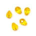 24pcs Adabele Austrian 8mm Faceted Teardrop Loose Crystal Beads Light Topaz Yellow Compatible with 5500 Swarovski Crystals Preciosa SST-808 - color: Light Topaz, size: 8mm x 6mm - 24pcs