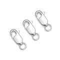 925 Sterling Silver Lobster Clasp for DIY Necklace Bracelet Jewelry Making, Double Spring Clasp with Closed Jump Rings, Necklace Extender Clasp Connector Bracelet Extension (Style 9) - style: Style 9