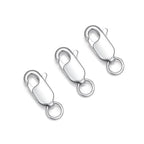 925 Sterling Silver Lobster Clasp for DIY Necklace Bracelet Jewelry Making, Double Spring Clasp with Closed Jump Rings, Necklace Extender Clasp Connector Bracelet Extension (Style 9) - style: Style 9