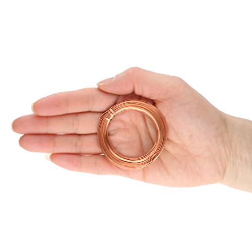 The Beadsmith Half-Round Craft Wire – Soft Temper Jewelry Wire, Copper Color, 18 Gauge, 7 Yards - color: Copper, size: 18 Gauge