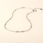 10PCS Paperclip Chains Necklace Bulk 3MM 24 Inches Stainless Steel Finished Paperclip Link Chain Bulk forJewelry Making - color: stainless steel, size: 3MM * 24 Inches