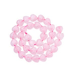 Fashewelry 42pcs Polished Heart Natural Rose Quartz Stone Beads Tumbled Chakra Gemstone Beads Crystal Healing Drilled Loose Beads for Earring Bracelet Necklace Jewelry Making - color: Rose Quartz, 10x10mm