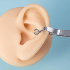 QWALIT Piercing Taper Threadless Insertion Tool - Titanium Labret Pin 16g, 18g, 20g - color: Silver