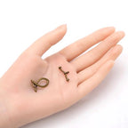 Adabele 20 Sets Fish Shape Toggle Clasp 23mm (0.9 Inch) Large T-Bar Closure Tarnish Resistant Antique Bronze for Necklace Bracelet Craft Jewelry Making MC-AF51 - size: 23mm Fish Shape Toggle