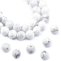 AD Beads Natural Gemstone Round Loose Beads 15" for Bracelet Necklace Earrings Jwelery Making Crafts DIY (4mm, Black Stripe Howlite) - color: Black Stripe Howlite, size: 4mm
