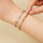 SMYHTGLIF 13 Feet Silver Stainless Steel Chain for Jewelry Making Paperclip Bulk Chain Spool Craft Jewelry with Lobster Clasps and Jump Rings - color: Paperclip Silver