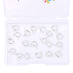 BEADIA Silver Plated Spring Clasps Non Tarnish 7mm 20pcs for Jewelry Making Findings - color: Spring Clasps Silver, size: 7mm