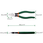 SPEEDWOX Side Cutters 7 Inch Wire Flush Cutters Angled Wire Cutting with Spring Functional Precision Tools for Cutting Electronics Wires Handmade and Any Clean Cut Needs - size: 7"