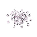 FASHEWELRY 300Pcs Cube White Acrylic Letter Beads 6x6mm Letter V Alphabet Beads for DIY Bracelet Necklace Jewelry Making - color: Letter V, size: 6x6x6mm