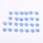 Ornaland 1480Pcs Blue Letter Beads for Jewelry Making Bulk 7x4MM Small Acrylic Round Alphabet Beads for Earrings Necklaces Bracelets DIY Supplies - color: Blue