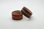 Realeather C4138-08 Medium Leather Wristbands with Snap Closure, Medium, Natural, 8-Pack