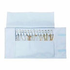 UnionPlus Travel Jewelry Roll, Faux Leather Necklaces Organizer Bag, Elastic Band and Anti-winding, Air Blue - color: Leather Air Blue, size: Medium