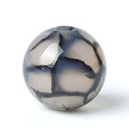 100Pcs Natural Stone 6mm Black Dragon Vein Agate Round Loose Gemstone Energy Healing Beads Hole Size 1mm DIY Smooth Beads for Bracelet Necklace Earrings Jewelry Making - color: Black Dragon Vein Agate, size: 6mm