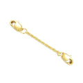 10K Yellow Gold 1"/2"/3" Necklace Extender Chain with Double Clasps, 10K Gold Necklace Extender Bracelet Anklet Extension Chain, Bracelet Extender 10K Gold - size: 2inch, style: Style 4