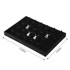 Stackable Jewelry Trays, Velvet Earring Box,Premium Necklace Box,Luxury Jewelry Display Case,Black Pendant Trays - color: Black, size: 24 Grid Pendant Tray