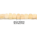 OAIITE 8MM Natural Citrine Gemstone Loose Square Cube Beads Stone Healing Power for Jewelry Making DIY Bracelet Necklace - color: Citrine