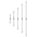 OHINGLT Necklace Extender Magnetic Clasps Chain Extenders for Necklaces,Gold and Silver Magnetic Necklace Clasps and Closures with Bracelet Extension - color: 5Pcs Silver