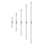 OHINGLT Necklace Extender Magnetic Clasps Chain Extenders for Necklaces,Gold and Silver Magnetic Necklace Clasps and Closures with Bracelet Extension - color: 5Pcs Silver