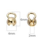 BEADIA 14K Gold Plated Open Crimp Beads 4x6mm 30pcs for Jewelry Making Findings - color: 14K Open Crimp Beads, size: 4x6mm