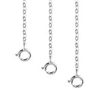 ALEXCRAFT Necklace Extender White Gold Chain Extender 925 Sterling Silver Necklace Bracelet Anklet Extenders Chain Extension for Jewelry Making (1 2 3 inch) - color: Silver
