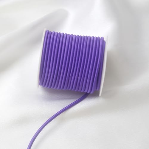1/8 inch Elastic Cord String for Sewing 55ft 3mm Purple Round Elastic Rope Cord for Hair Ties Thin Elastic Strap Stretchy Thread for Clothes-Keychain-DIY Crafts & Project Supplies(ZH193)