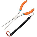 Extra Long Needle Nose Pliers For Jewelry Making 7 Inches Straight Needle Nose Plier With Serrated Jaw Fishing Hook Remover Tool With Lanyard Long Nose Pliers For Hard-To-Reach Narrow Spaces - style: Extra Long Nose