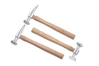 3PCS Aluminum Auto Body Dent Repair Set - Metal Work Dolly Tool Kit With Chisel, Shrinking, and Utility Pick Hammers