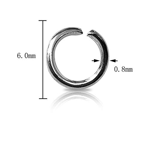 TTSAM 600 Pcs Silver Plated Jump Rings (6 mm) - Jewelry Making Supplies