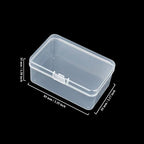 20 Pack Rectangular Clear Plastic Storage Containers Box with Hinged Lid for Beads and Other Small Craft Items (3.35 x 2.17 x 1.38 inch) - size: 3.35 x 2.17 x 1.38 inch