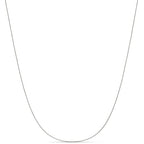 Amazon Essentials Sterling Yellow Gold or Silver Thin 0.8mm Box Chain Necklace - color: Silver, size: 16"