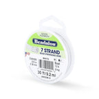 Beadalon 7 Strand Stainless Steel Bead Stringing Wire, 0.015 in / 0.38 mm, White, 30 ft / 9.2 m - color: White, style: .015 in / 0.38 mm , 30 ft / 9.2 m