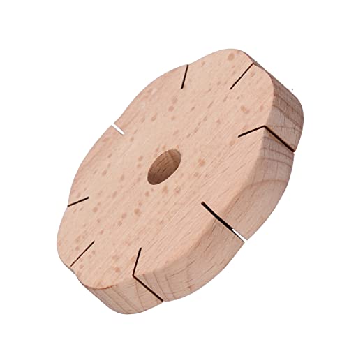 Fydun Wood Plaited Disc Bracelet Maker, Kit Easily Use Petal Shaped Making Maker, Hair Beader Tool Beading Tools for Home Handicrafts Kumihimo Disk Wooden 8 Slots Rond Cord Bracelets