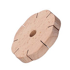 Fydun Wood Plaited Disc Bracelet Maker, Kit Easily Use Petal Shaped Making Maker, Hair Beader Tool Beading Tools for Home Handicrafts Kumihimo Disk Wooden 8 Slots Rond Cord Bracelets