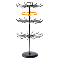 3 Tier Rotating Jewelry Stand with Adjustable Height, Necklace Holder Display Stand with 36 Hooks, Metal Jewelry Tree Organizer for Bracelets, Keychain Display, Jewelry Display for Vendors