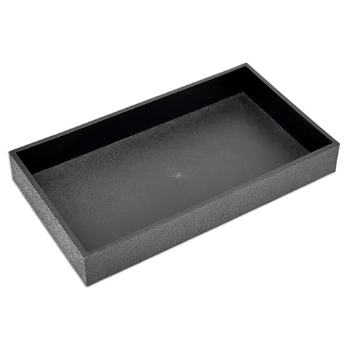 2" Stackable Plastic Jewelry Tray - Fit Full Size Inserts - Organizing Rings, Necklaces - Home, Drawer, or Retail - Black by The Display Guys - color: Black, size: Tray Only - 2" (1-Pack)