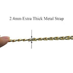 HAHIYO Purse Chain Strap 7.9 inches Light Gold for Shoulder Cross Body Sling Purse Handbag Clutch Replacement Comfortable Flat 0.4' Wide Enough 2.4mm Extra Thick Metal 1 Pack - size: Light Gold 7.9 inches